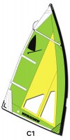 Sail for Windsurfer LT Green-Yellow by i-99