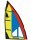 Sail for Windsurfer LT Blue-Yellow-Red by i-99