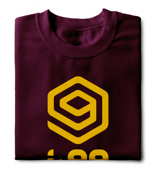 I-99 VERTIC T-Shirt Color: Bordeaux/Yellow Size: XXL
