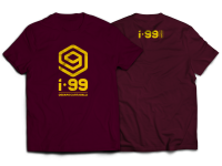 I-99 VERTIC T-Shirt Color: Bordeaux/Yellow Size: XL