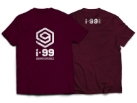 I-99 VERTIC T-Shirt Color: Bordeaux/White Size: XL