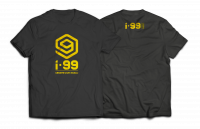 I-99 VERTIC T-Shirt Color: Grey/Yellow Size: L