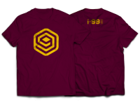 I-99 LOGO T-Shirt Color: Bordeaux/Yellow Size: XL