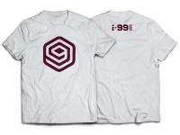 I-99 LOGO T-Shirt Color: White/Bordeaux Size: L